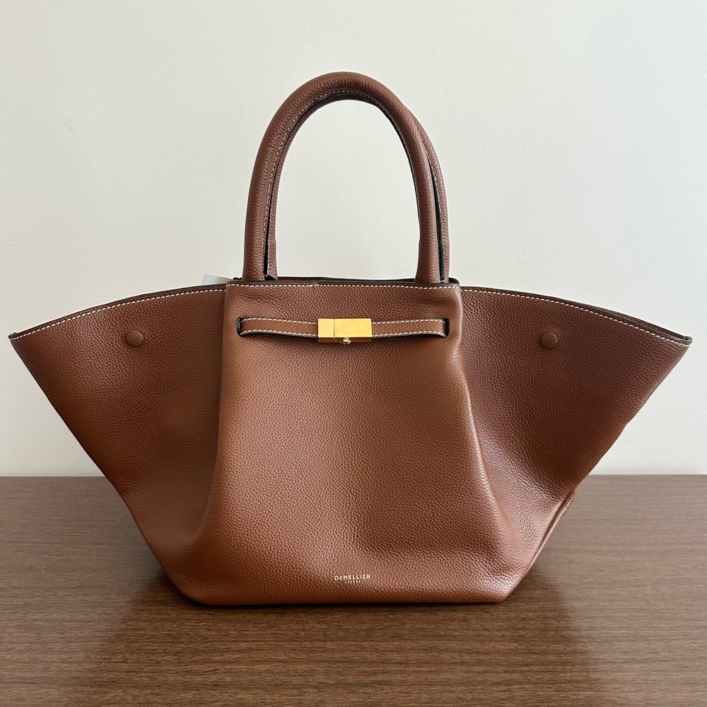 DeMellier Rich Brown Tote with Gold Accent